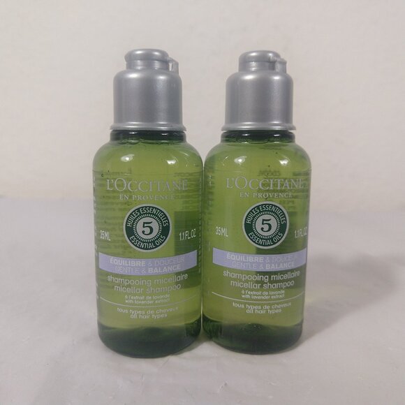 L'Occitane Gentle & Balance Micellar Shampoo (all Hair Type) 35 Ml X 2 NEW - Picture 2 of 6